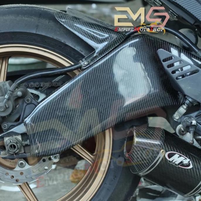 Kabon Cover Swing Arm ZX6R ZX 6 R ZX6 R ZX636 Carbon Kevlar Premium terlaris