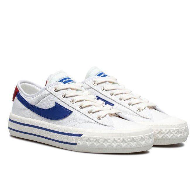 Kingg- Sepatu Compass Retrograde White In Blue Compass Putih
