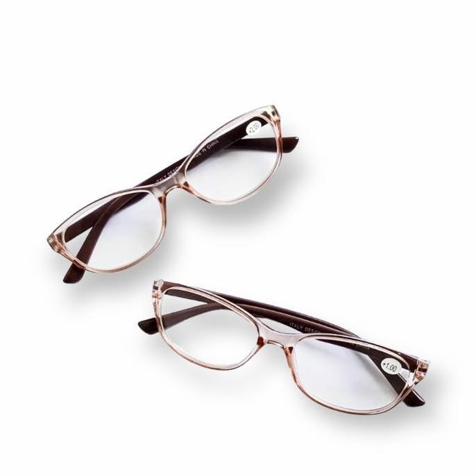 Donna- Kacamata Plus/ Kaca Mata Baca Super Fokus Frame Cateye Untuk Nita