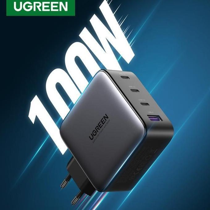 USAMS T44 Adaptor Kepala Charger GaN 4 Port Output Fast Charging 100W