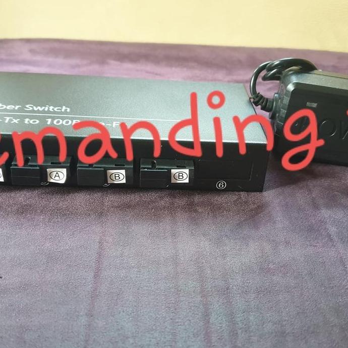 BEBAS ONGKIR - Converter 4 port Fiber 2 port Lan 10 100 fiber optic