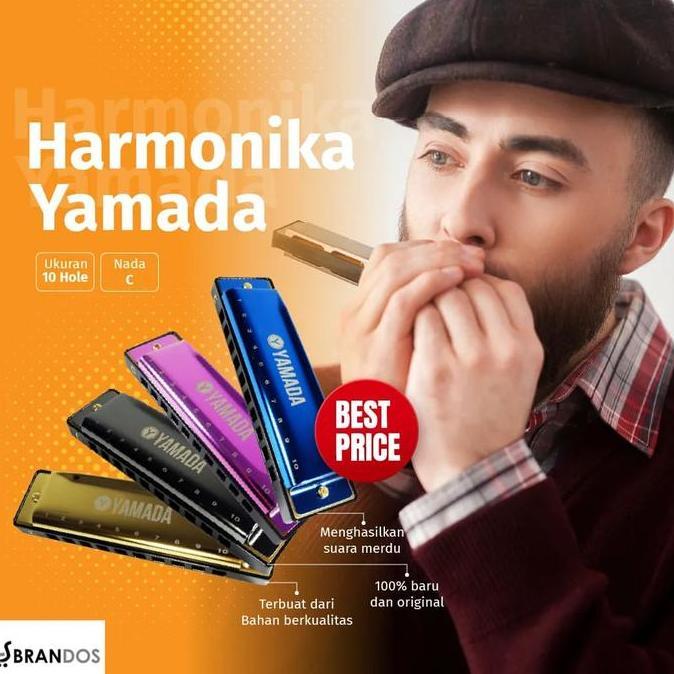 NEW HARMONIKA (10 HOLE) YAMADA HARMONICA ALAT MUSIK TIUP HY-10C ORI