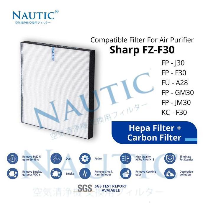 Filter HEPA Sharp Air Purifier FP-F30Y/J30Y/GM30Y, KC-F30Y/FZ-F30HFE