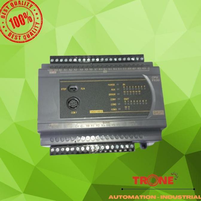 PLC FX3U-24MR FX3U-24MT RS232 RS485 24VDC PLC READY STOCK