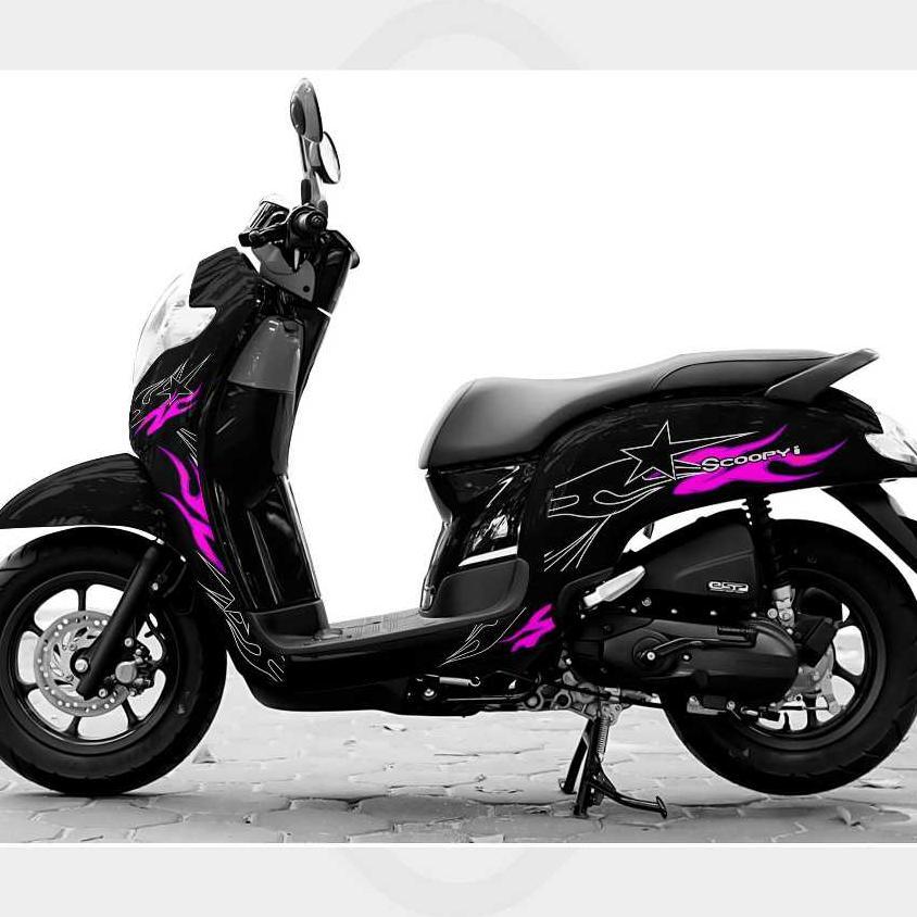 Striping Sticker Stock Decal Stiker Honda Scoopy Fi New / Lees Scoopy Tahun 2013-2019 / Lis Scoopy A