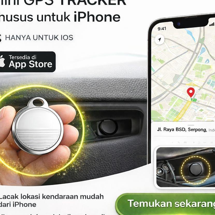 Gps Tracker Mini Iphone Anti Maling Motor Mobil Real Time Compatible Find My Kecil Tersembunyi
