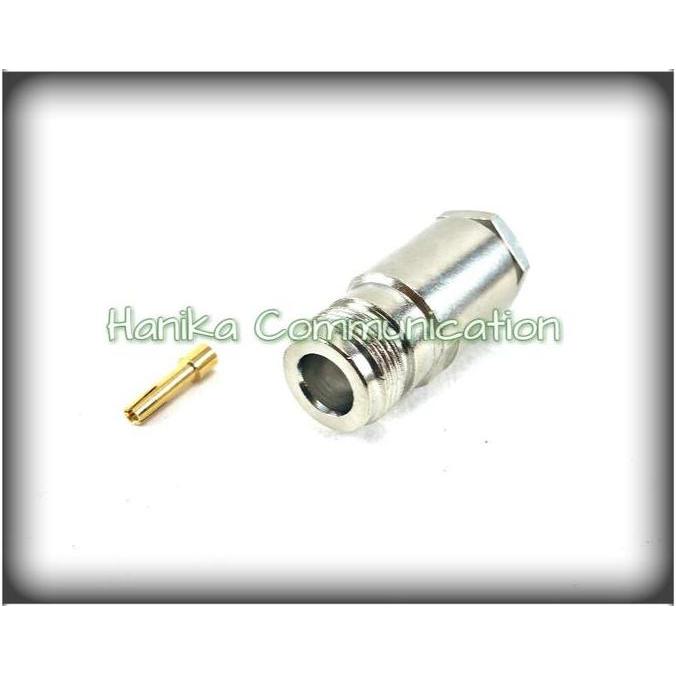 Konektor N Female to RG-8 Kabel Koaxial RG8 Coaxial Cable ke Connector