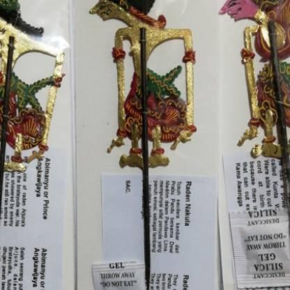 Pembatas Buku Wayang Kulit Karakter Oleh Oleh Khas Indonesia Wayang Kulit Mini Kulit Asli