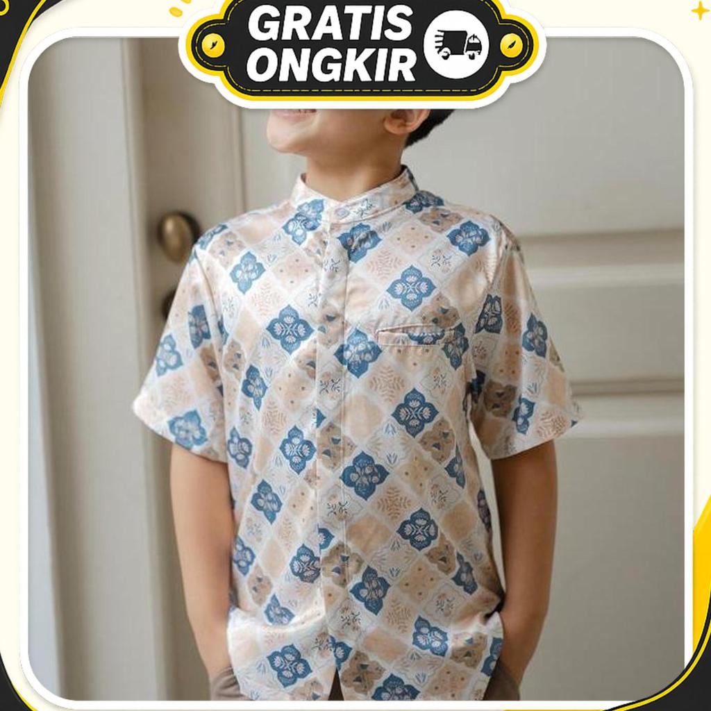 Lewis Emma - Aiden Shirt (6 Bulan-14 Tahun) Kemeja Anak Laki-Laki / Baju Koko Anak Lengan Pendek