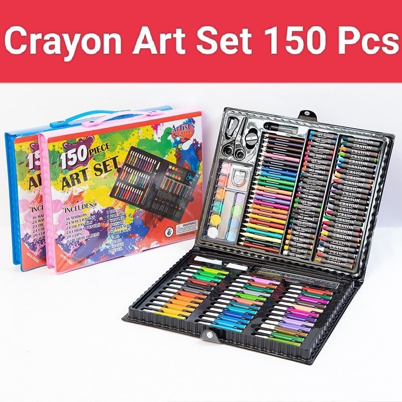 Crayon Art Set 150 Pcs/Art Set 150 Pensil Warna/Crayon Mewarnai 150 Warna