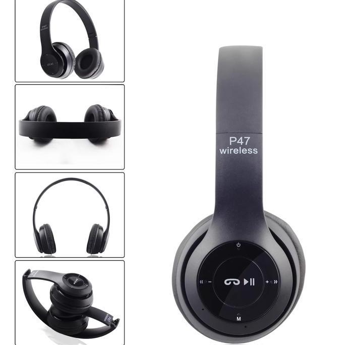 Headset Bando Bluetooth Extra Bass + Bisa Mode Kabel Jack 3.5mm - Earphone Headphone Wireless