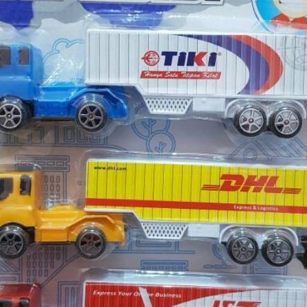 Mainan Mobil Truk Expedisi Tiki J&T Dhl - Mainan Mobil Truk Cargo