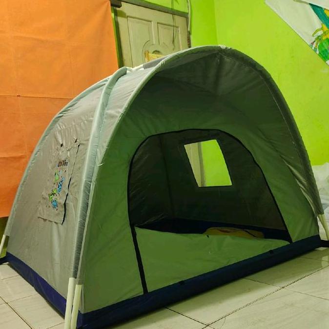 TENDA CAMPING ANAK RUMAH IMPIAN ANAK GAMBAR DINOSAURUS LAKI LAKI PEREMPUAN BISA BISA COD WARNA TOSCA
