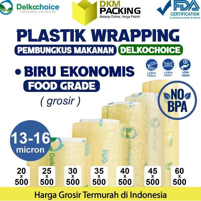 Plastik Cling Wrap FOOD GRADE Biru Food Wrapping DELKOCHOICE /SATUAN