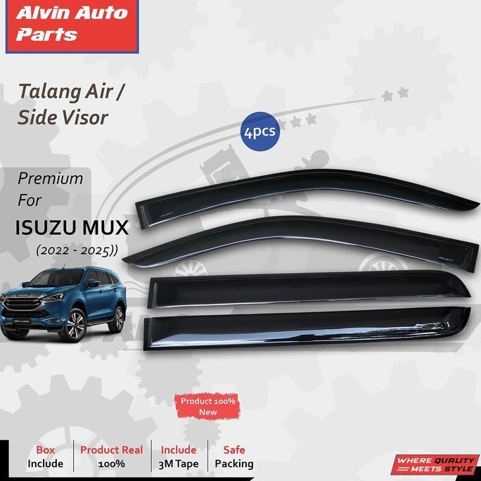 Talang Air Isuzu Mux 2022 - 2024 Slim / Side Visor Isuzu Mux Slim / Accessories Isuzu Mux 2025 Termu