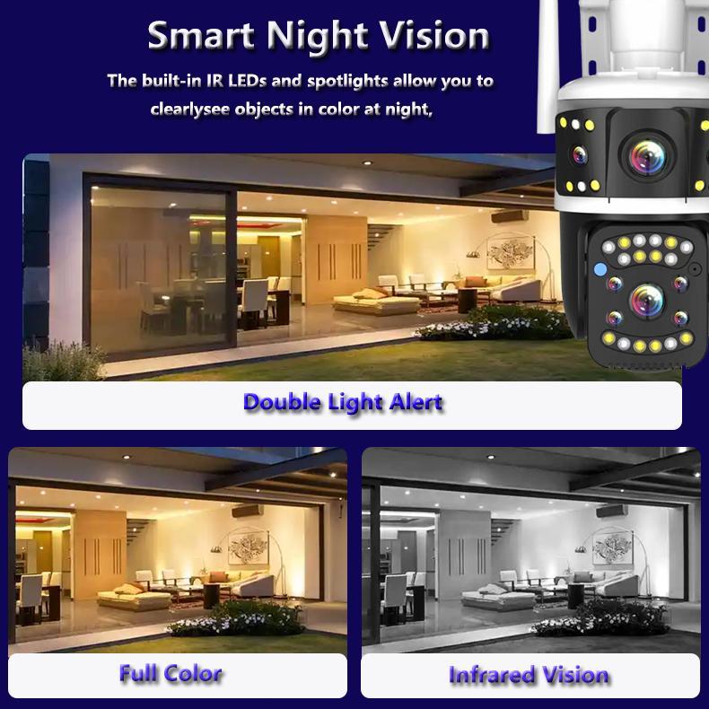 ABIMAYUSHOP V380 PRO CCTV CCTV CAMERA HD 1080P 2 LENS OUTDOOR IP66 WATERPROOF AUTO TRACKING CCTV BER