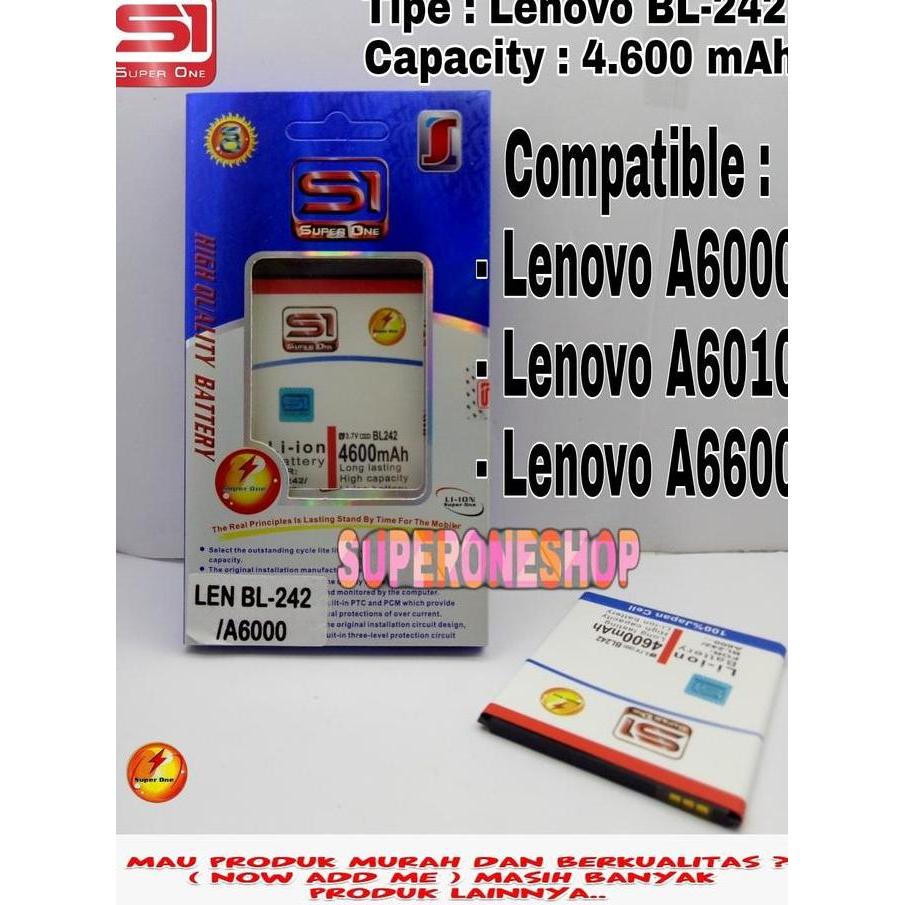 BATERAI LENOVO 242/A6000 DOUBLE POWER