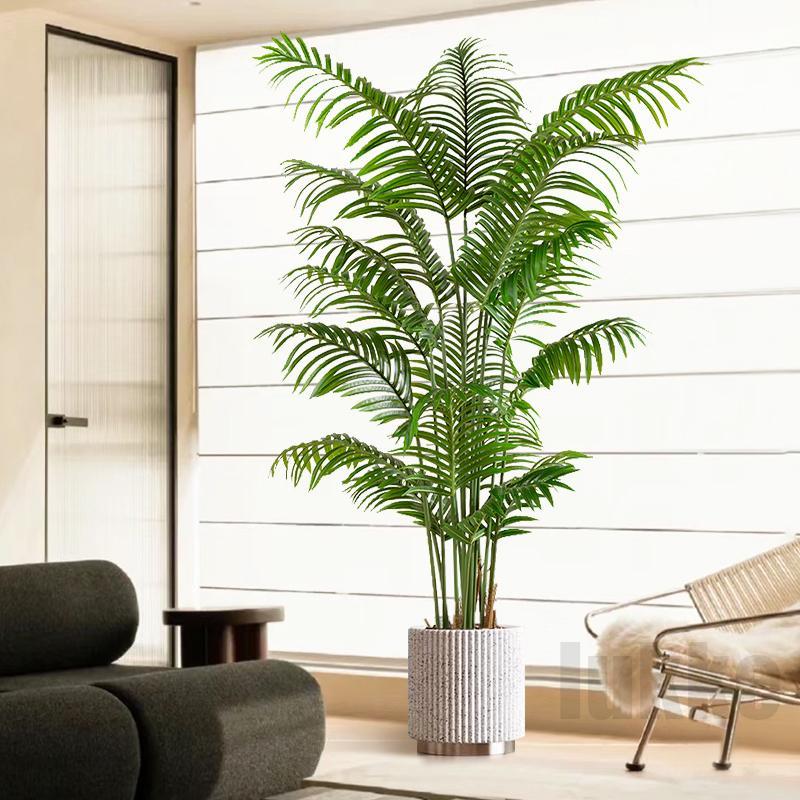 Daun Palem Plastik 130Cm Pot Daun Palem Palem Jumbo Daun Artificial Dan Palsu Daun Plastik Dekorasi 