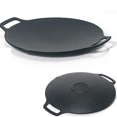 Wajan Konduksi Panggangan Jumbo 34Cm Wajan Besi Bbq Korea Anti Lengket