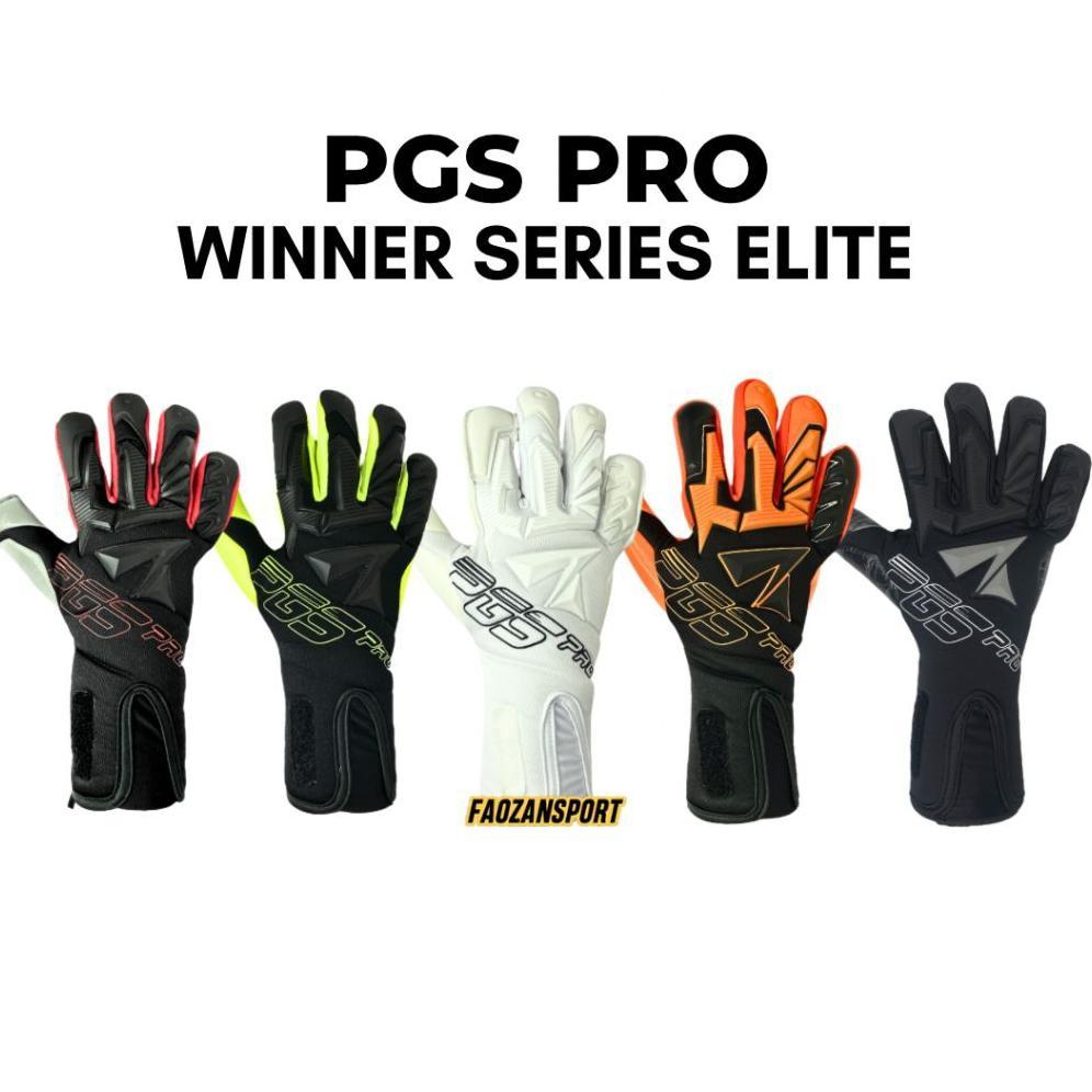 PGS PRO WINNER ELITE Sarung Tangan Kiper Sepakbola Contact Latex Negative Hybrid Hyla Cut size 6-10