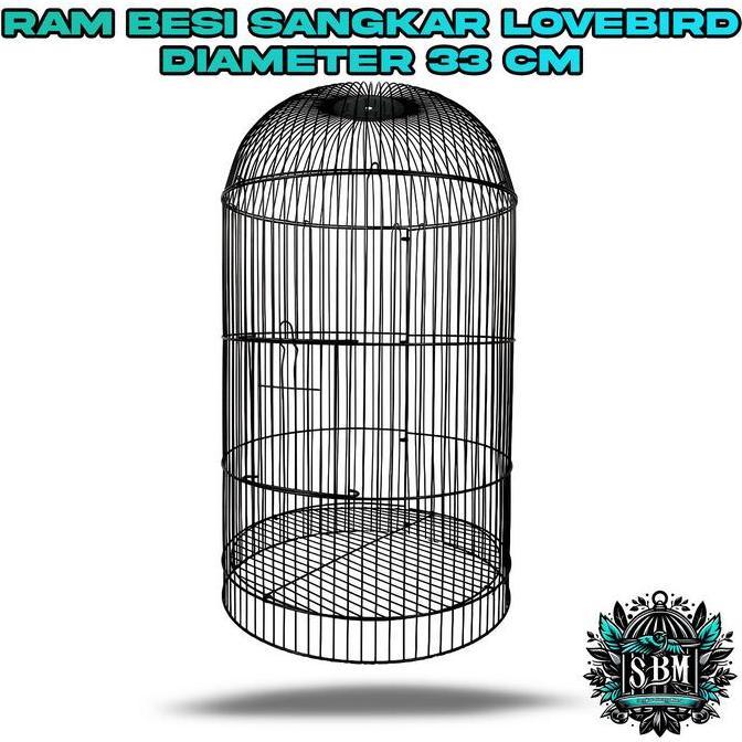 RAM BESI SANGKAR KANDANG BURUNG LOVEBIRD KENARI PARKIT DIAMETER 33CM | RAM BESI SANGKAR LOVEBIRD TEB