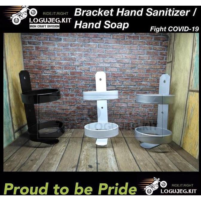 Bracket Hand Sanitizer , Braket Dudukan Gantung Sanitizer/Tempat Sabun