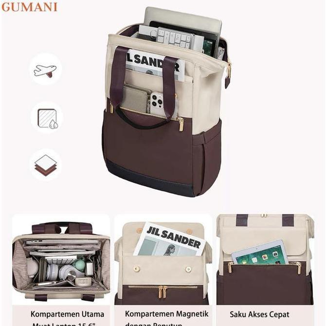 Promo Gumani Set 2 In 1 Ransel Wanita  Kapasitas Besar Waterproof Travel Backpack Laptop Backpack
