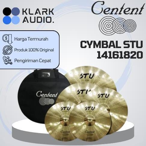CENTENT STU Cymbal Set + Bag 14", 16", 18", 20" Simbal Drum Cymbal Drum Original WAR