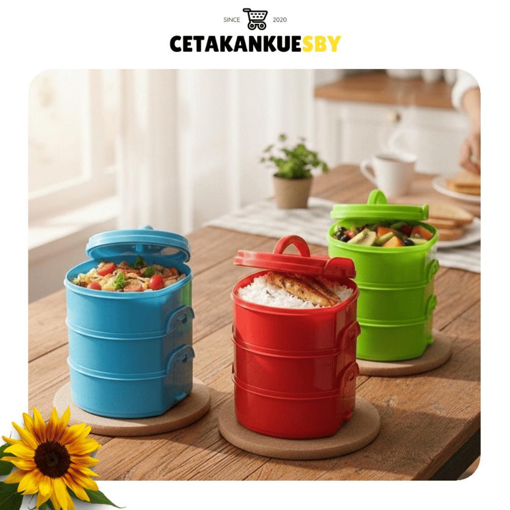 HOT PRODUCT RANTANG VALENCIA Susun 3/ Rantang susun 3 plastik / Rantang susun 3 / rantang susun Haja