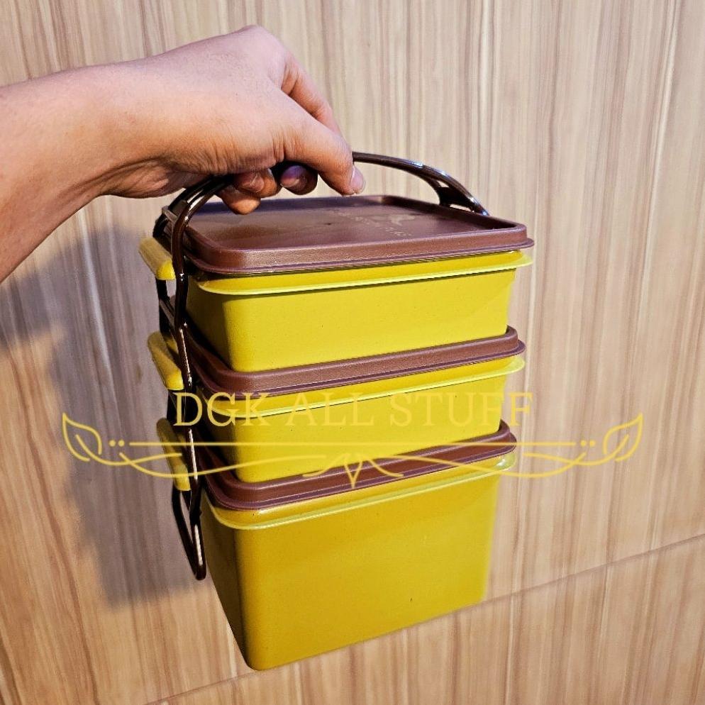 BIG SALE Rantang Segi Persegi Petak Tempat Kotak Makan Bekal Bontot Katering Prasmanan Hajatan Souve