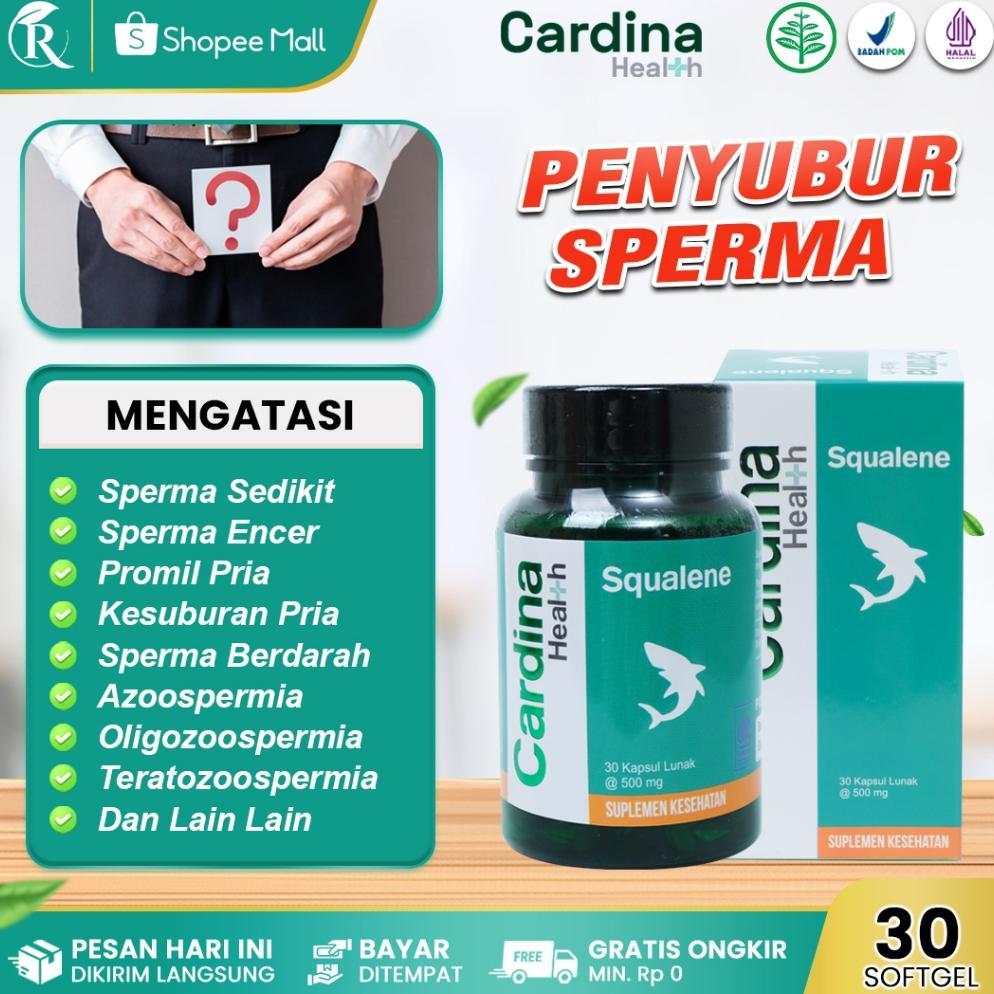 (Terbaru) CARDINA SQUALENE Obat Penyubur Sperma Pria Agar Banyak dan Kental Bagus Untuk PROMIL Vitam