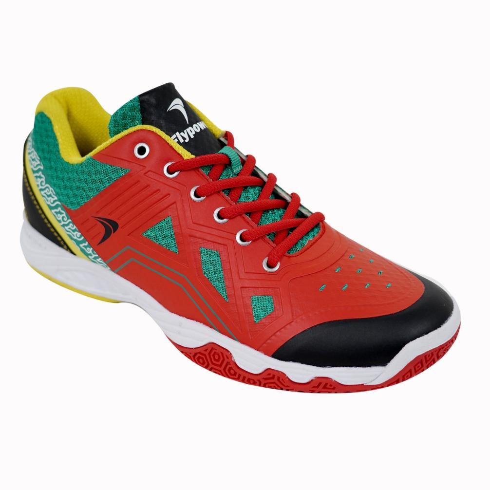 Terbaru Flypower Argapura Geni 02 Sepatu Badminton Pria Wanita Seri Agrippina Warna Black Red Green