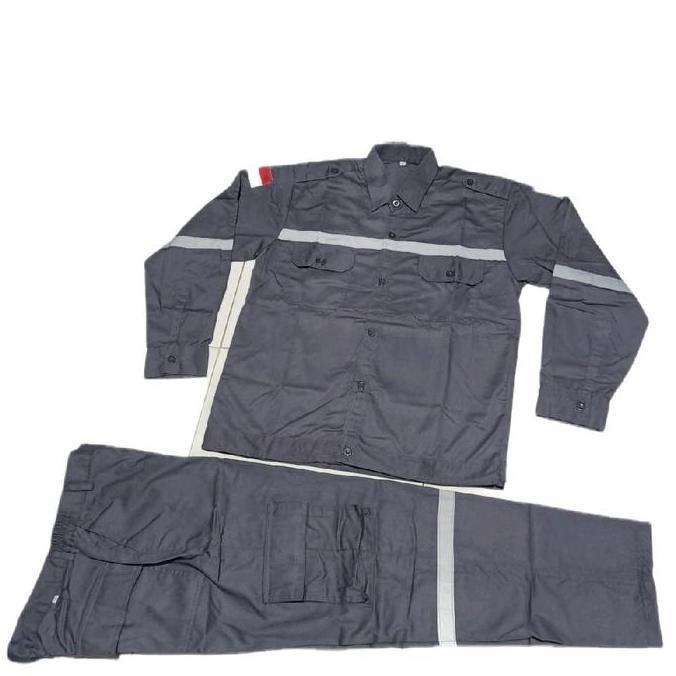 jozzymary - setelan baju safety lengan panjang seragam pdh wearepack katelpak bengkel pria wanita