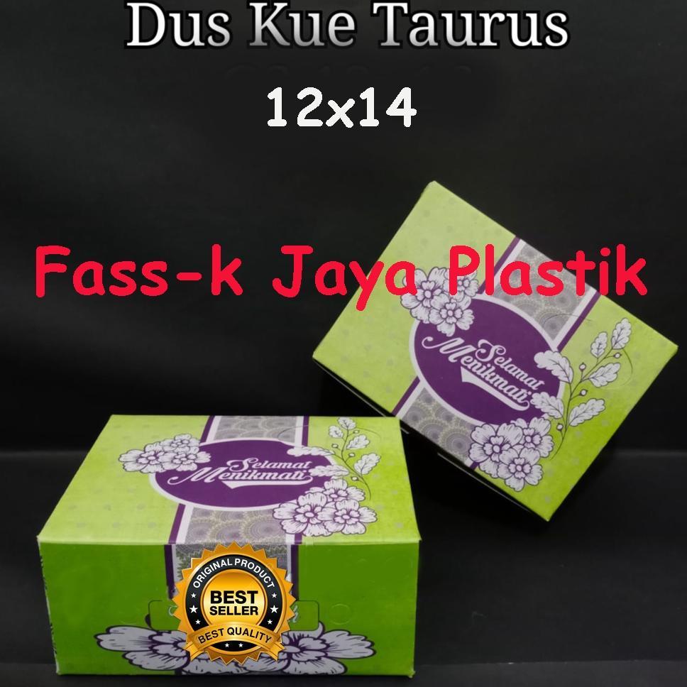 100Pcs Dus Kue Gs 12 X 14 Taurus - Box Kotak Kue Makanan / Snack Uk 12X14