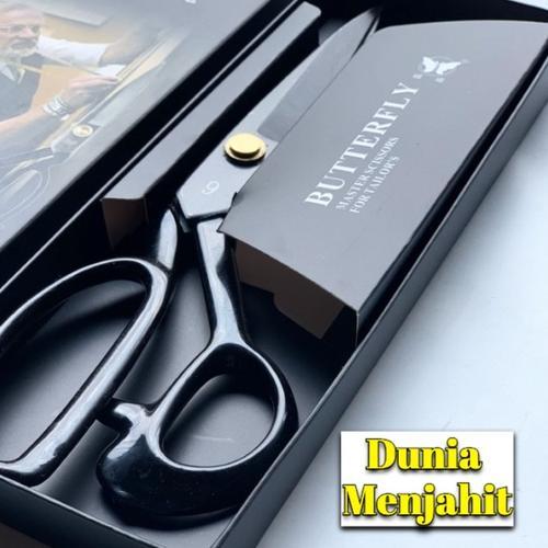 Gunting Kain Butterfly Original Hitam (Gunting Baja)  8" / 9" / 10"