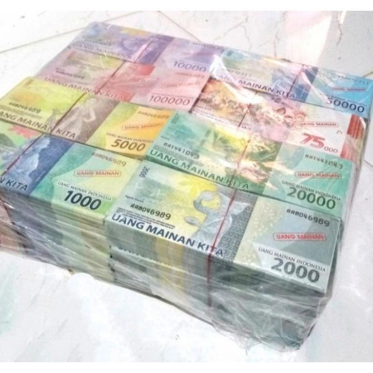 Mainan Uang Anak 1000 Pcs Grosir Campur Nominal