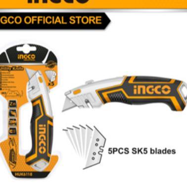 Pisau Cutter Mini Serbaguna Gratis 5 Mata Ingco Ingco Huk6118