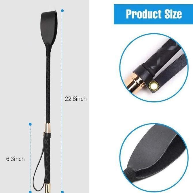 MANAZY Cambuk Kuda 60cm Dengan Grip Non Slip Dan Material Kulit Premium Untuk Kenyamanan Berkuda Mak