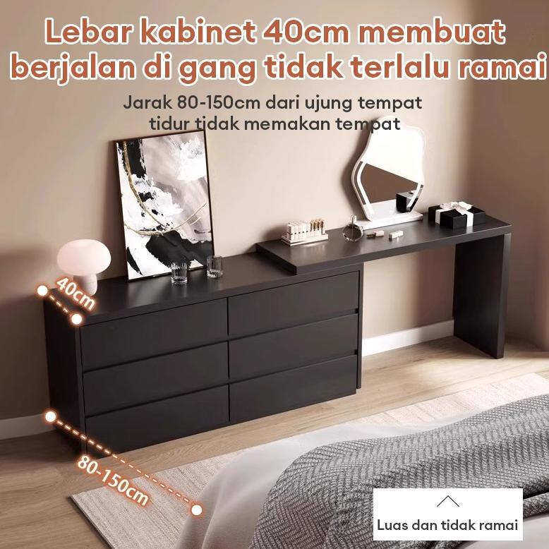 EXCLUSIVE Meja Rias Dapat Rentangkan Meja Rias Meja Kamar Lemari Laci Bedside Table Lemari Kecil Min