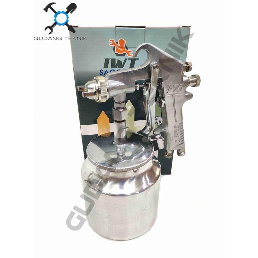 XERANA IWT SAGOLA  Spray Gun Cat Tabung Atas Bawah F75G F75S Semprotan Cat