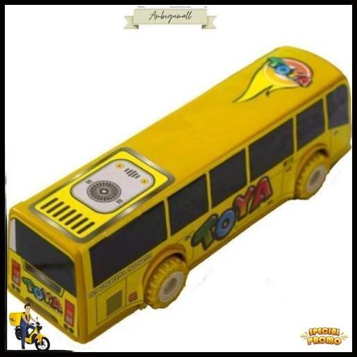 Bibu Id (Serba Murah) Cod Mainan Edukasi Anak Mainan Anak Mobil Pullback Bus Tayo Toya Panjang 19Cm/