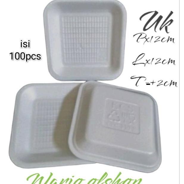 Styrofoam, Foam Tray Uk 07 1Bal Isi 100Pcs , Cocok Untuk Semua Jenis Makanan Dan Buah Buahan