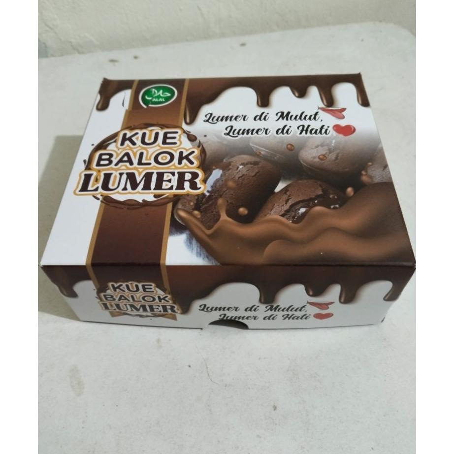 Dus Kue Balok Lumer 100Pcs