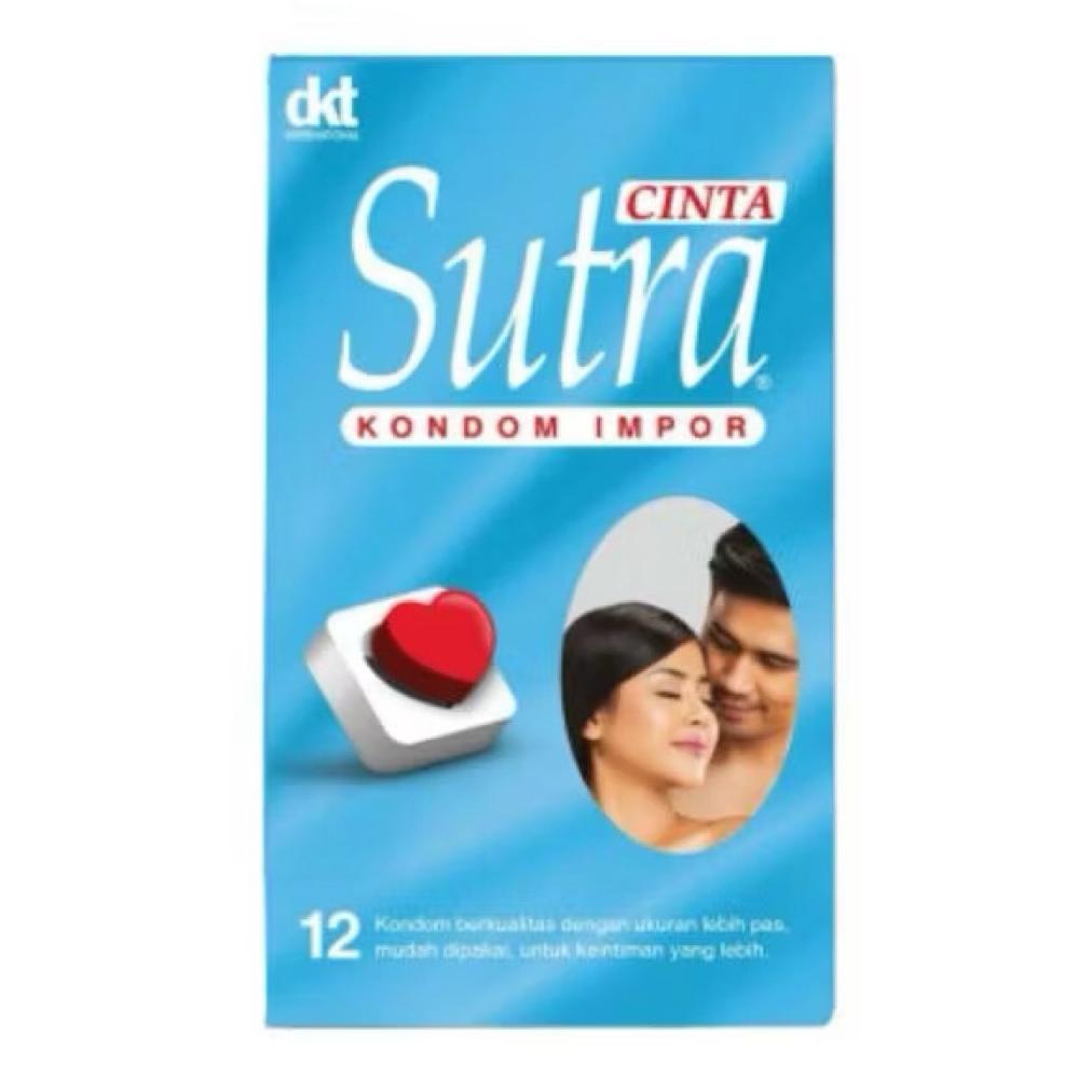 (Terbaru) SUTRA Cinta Kondom Sutra Cinta Isi 3pcs/12pcs Extra Lubrikasi (Terlaris)