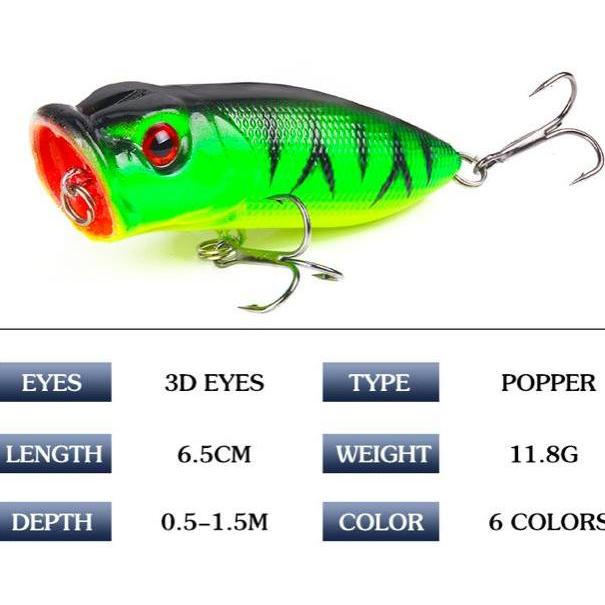 Popper Lure Umpan Pancing Minnow Popping Mancing
