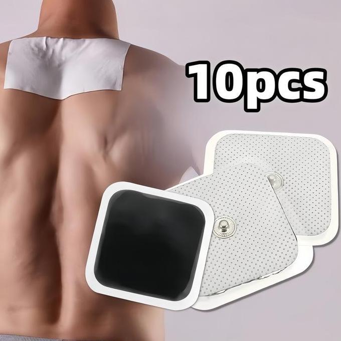 GARAVAR 10pcs/set Pad Tens Kancing Electrode Pads Beurer EM / Pad Electrode EMS / Pads Kancing 5x5cm