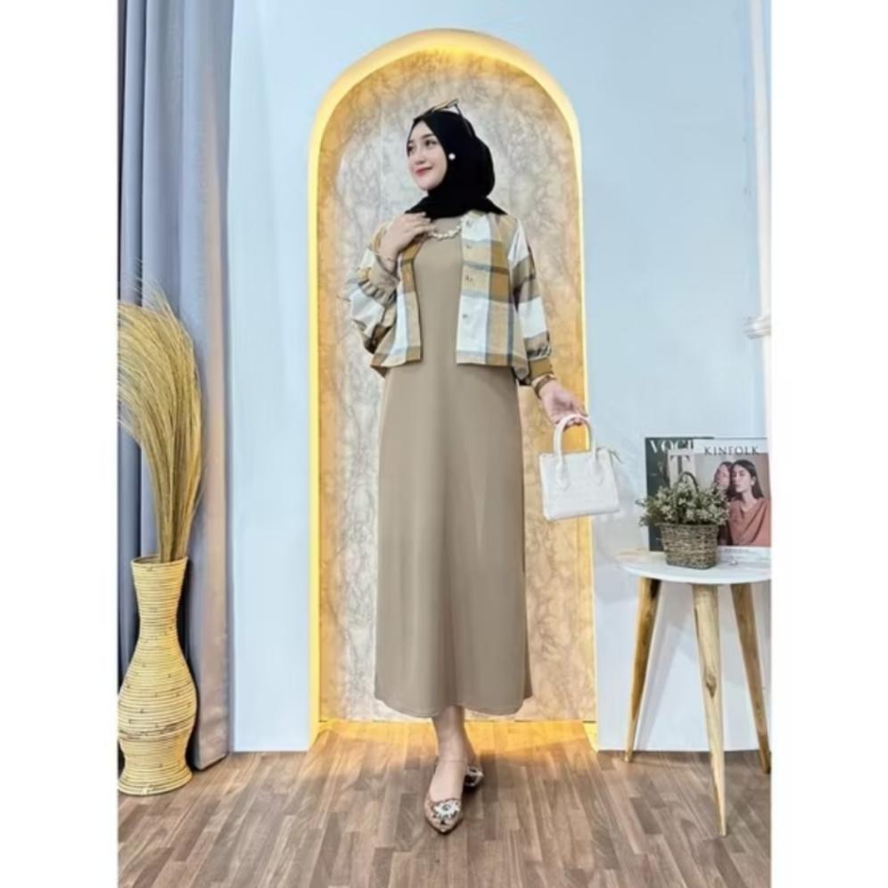 Termurah Inner Dress Knit Bumil Dan Busui Knit Rajut Tanpa Lengan Resleting Korean Style