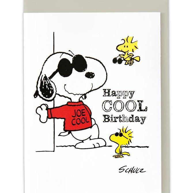 GREETING CARD- HALLMARK -PEANUTS- SNOOPY JOE COOL- BIRTHDAY CARD- 3D- JP
