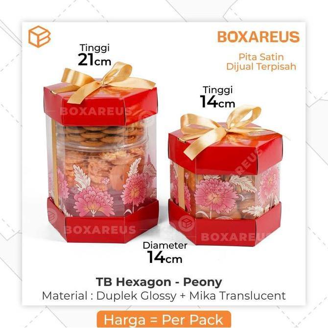 Box Toples CNY Packaging Imlek Dus Kemasan Kue Kering | TB Hexagon