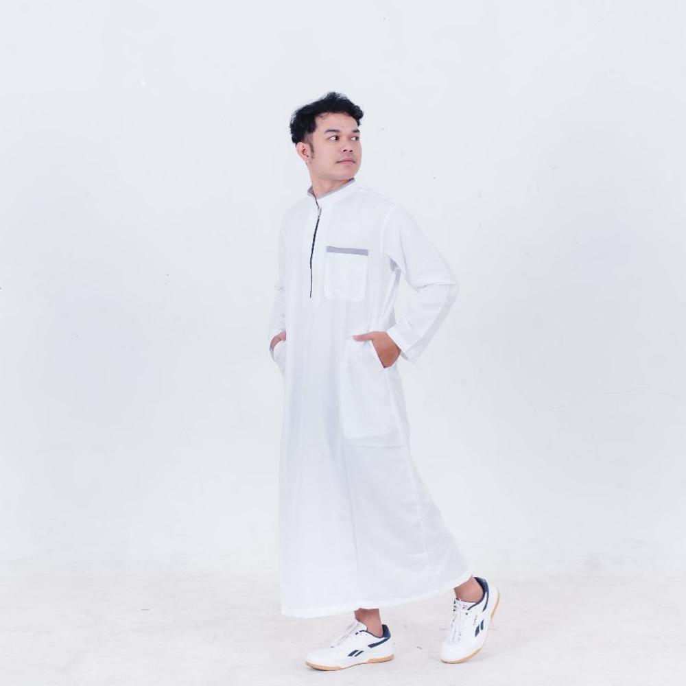 Original Gamis Pria Dewasa/Jubah Arab Kekinian/Jubah Pria Sultan /Gamis Pria Dewasa Resleting Polos 